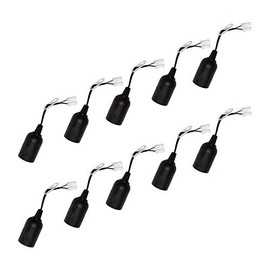 10 x E27 E27 Lamp Holder with Plug-In Clamp Black