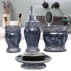 Bathroom Decor Accessories Set,4 PCS Including Soap Dispenser, Toothbrush Holder,
