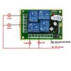 Pxyelec DC 12V One Transmitter 4 Channel Relay Smart Wireless