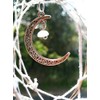 Sparklesphere, Dream Catcher, Grey with Crescent Moon, Feather Wall Hanging