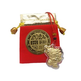 Your Always Charm 2024 Chinese New Year Dragon Necklace Lucky Dragon Necklace Spring Festival Traditional Dragon Pendant Necklace New Year Decor Jewelry Present