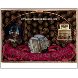 Old Rip Van Winkle 15 Yr Pappy Van Winkle Bourbon Romeo y Juliet 4 inch Peel and Stick Vinyl Decal