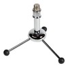 Chrome Mini Tabletop Tripod Microphone Stand - Adjustable Height