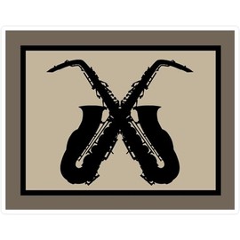CafePress Gift for Saxophone Player Medium Die Cut Sticker, 5.75" x 5.75" Matte Finish