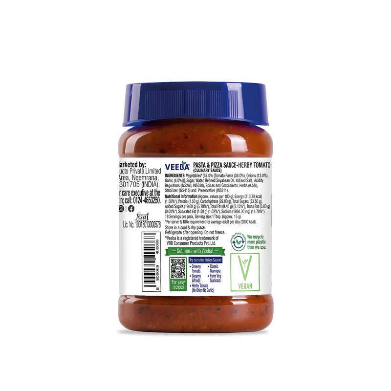 Veeba Pasta And Pizza Sauce 310Gm