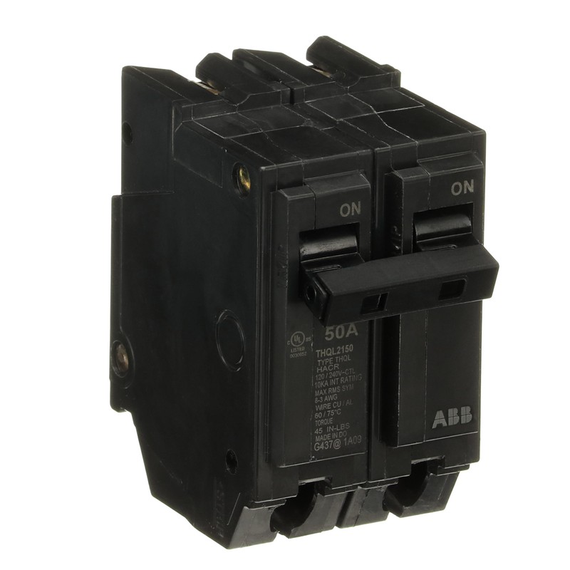 ABB Q-Line® THQL2150 50A Circuit Breaker • 50 Amp Double