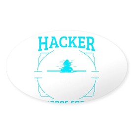 CafePress Cybersecurity Computer Hacking Ethical Hac Sticker Oval Car Bumper Sticker
