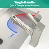 HEROBAI Single Hole Bathroom Faucet, Single Handle Modern Pull Out