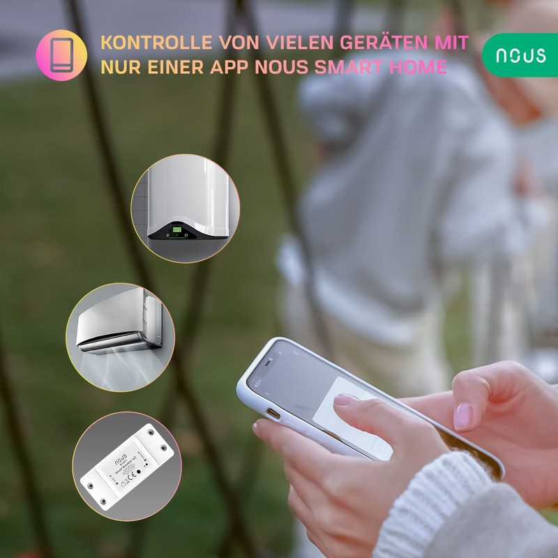 ZigBee Switch Nous L6Z - Alexa Light Switch Flush-Mounted Tuya