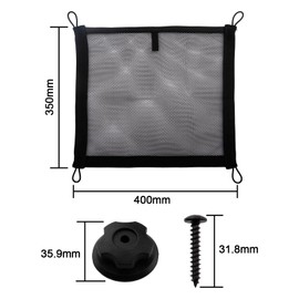 VEHIRIE 2 Pack Cargo Net Pocket Storage Net Motorhome Netting Organiser with 8 PCS Mounting Screws Mesh Bag for Car Van SUV Camper Caravan Boat 40 x 35 cm