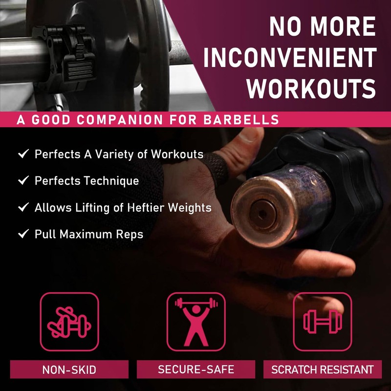 Pack of 2 Dumbbell Clasps, Quick Release Olympic Barbell Clamps