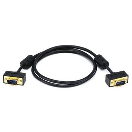 Monoprice 3ft Ultra Slim SVGA Super VGA 30/32AWG M/M Monitor Cable w/ ferrites (Gold Plated Connector)