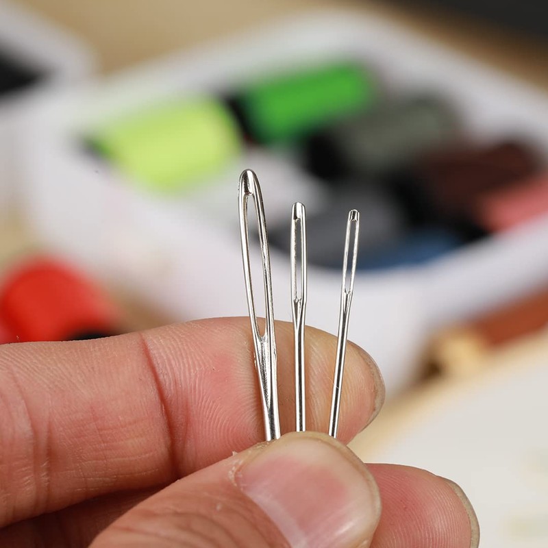 Yklbpd 18 Pieces Large Eye Sewing Needles, Handmade Yarn Knitting,