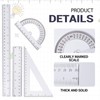 Zotemo 6-Piece Clear Math Geometry Set with 12-Inch and 6-Inch