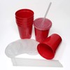 Rolling Sands 16 Oz. Reusable Plastic Stadium Cups with Lids,