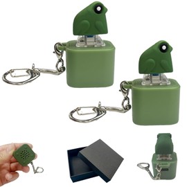 Frog Croaking Fidget Toy,Adults Keyboard Clicker Frog Fidget Toys-Fun Rechargeable Keychain with Colorful Lights, Stress Reliever for Anxiety & Sensory Fun (2 PC Frog Croaking)