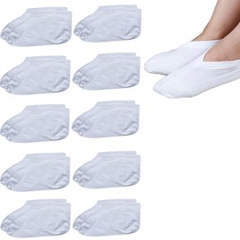 10 Pairs Dry Feet Healing Socks for Men and Women Lotion Moisturizing Socks Spa Overnight Absorbing for Dry Cracked Feet (Under Size 6, Count, 20.0)