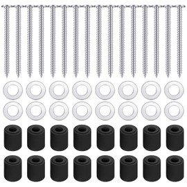 Eagles Pegboard Mounting Kit, (16 Spacers, 16 Screws and 16 Steels Washers,Silver) Board Nail Installation Kit Pegboard Spacer Kit Wall Mounting Hardware for 1/8 Inch and 1/4 Inch Pegboard
