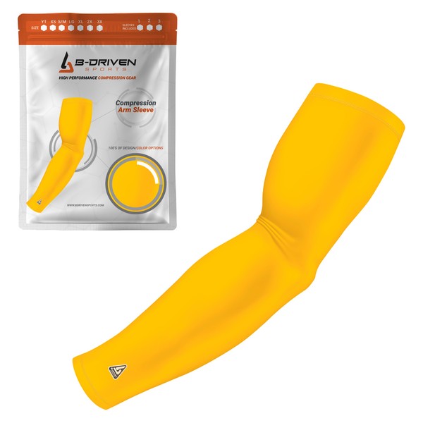 B-Driven Sports Pro-Fit Compression Arm Sleeve - Athletic Sports Support