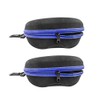 INNOLIFE Blue 2pcs, Zipper Shell Sunglasses Glasses Case with Plastic