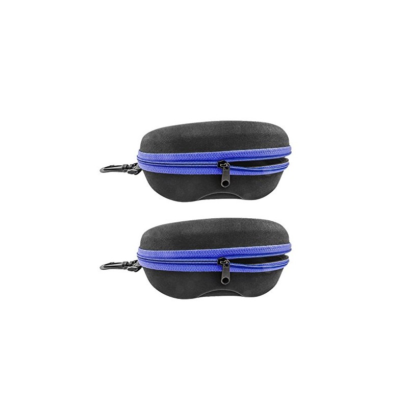 INNOLIFE Blue 2pcs, Zipper Shell Sunglasses Glasses Case with Plastic
