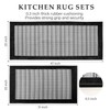 eqivei Kitchen Rugs, Non Slip Washable Kitchen Mat Set of
