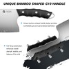 FINTISO Meat Cleaver Knife, 6.5 Inch Sharp Serbian Chef Knife,
