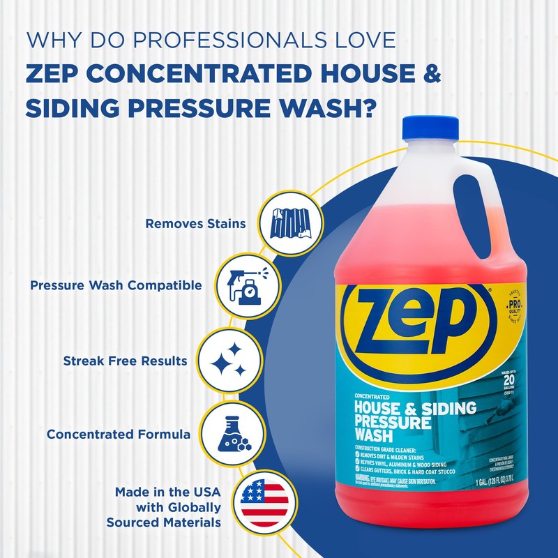 Zep House and Siding Pressure Wash Cleaner Concentrate - 1