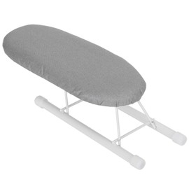 Tabla de Planchar, Mini Manga Plegable, Que Ahorra Espacio, Puños, Collares, Tabla de Planchar, Tablero de Mesa con Cubierta Extraíble Y Lavable para Uso en Viajes en Casa,(Paño de Plata)
