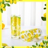 LemonRoad 6 Packs Lemon Pattern Highball Glasses 10 oz Tall
