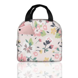 Lunch Bag, Cold Insulation, Floral Pattern, Bento Bag, Insulated, Waterproof, Leak Proof, Large Capacity, Large Capacity, Bento Bag, Handbag, Kids, Men's, Women's, Tote Bag, Handbag
