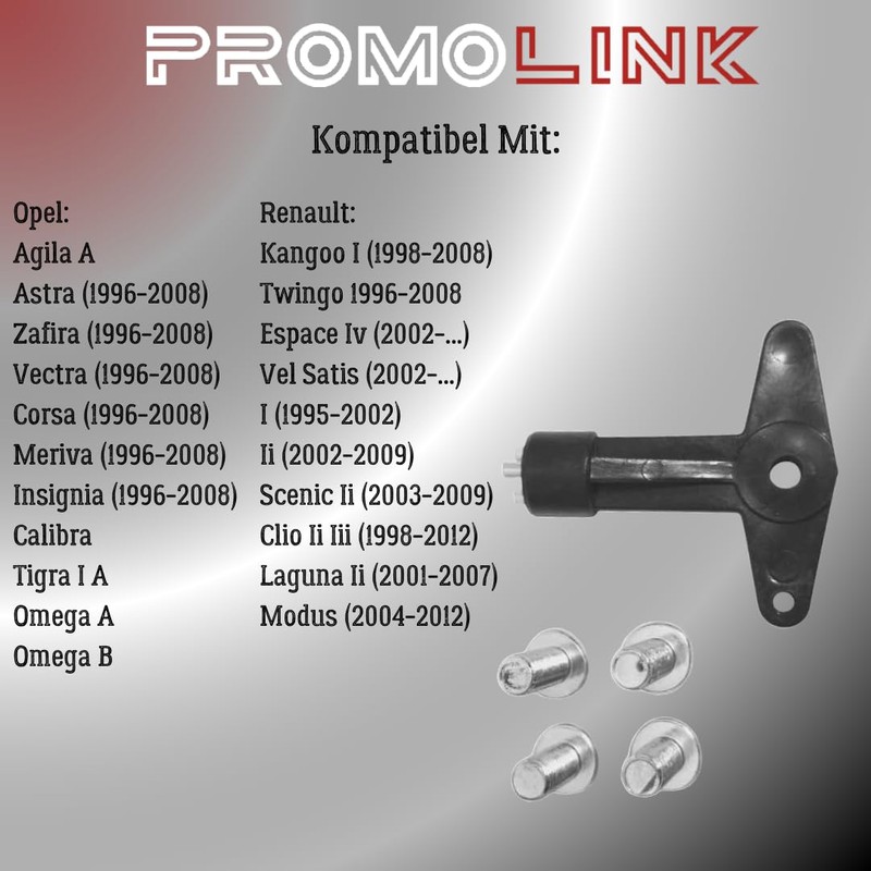 PROMOLINK Anti-Theft Wheel Nuts and Security Key Rim Key Compatible
