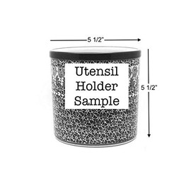 Polish Pottery Utensil Holder - Red Pansy