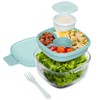 Bentgo Glass All-in-One Salad Container - Large 61-oz Salad Bowl