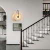 Fanyank Round Alabaster Wall Sconce, Natural Marble Lampshade Wall Sconce,