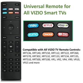 Universal XRT136 Remote Control Works for All Vizio Smart TV D24f-F1 D43f-F1 D50f-F1 E43-E2 E60-E3 E75-E1 M65-E0 M75-E1 P55-E1 P65-E1 P75-E1 and More
