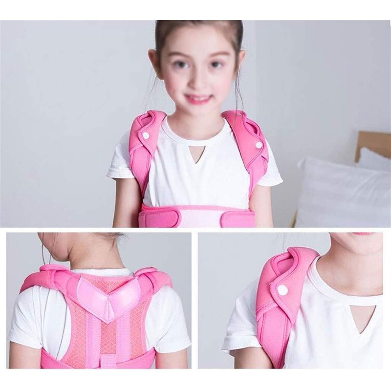 Backpack Belt with Breathable Student Clothing for Kids (Color: Pink,