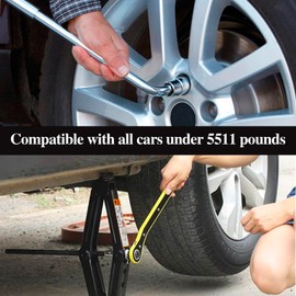 Scissor Jack for Car SUV Truck, Scissor Lift Jack 2.5 Tons (5,511 lbs) Capacity Car Jack Kit with Ratchet Handle and Wheel Wrench