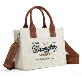 Wrangler Tote Bag  Guitar Strap Satchel Purses Multi-pockets Casual Work Bag - Color: Light Pink