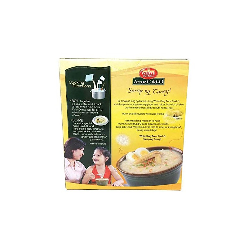 White King Arroz Cald-O Chicken Rice Porridge, Net Wt 113g