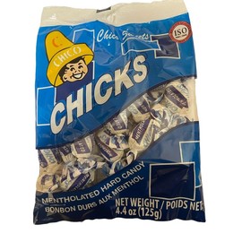 Generic Chicks Mentholated Hard Candy 4.4oz 1 Bag (Product of Guyana)