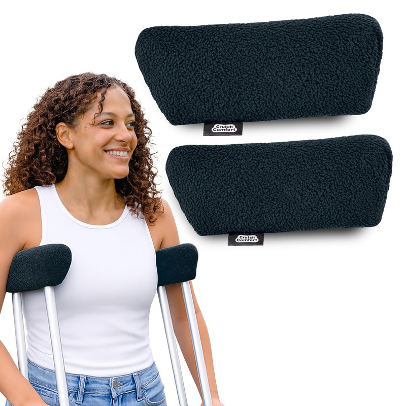 Universal Crutch Underarm Pad Covers - Luxurious Soft Fleece with