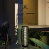 Auto On/Off LED Solar Floor Lamp Outdoor Rattan Garden Lantern