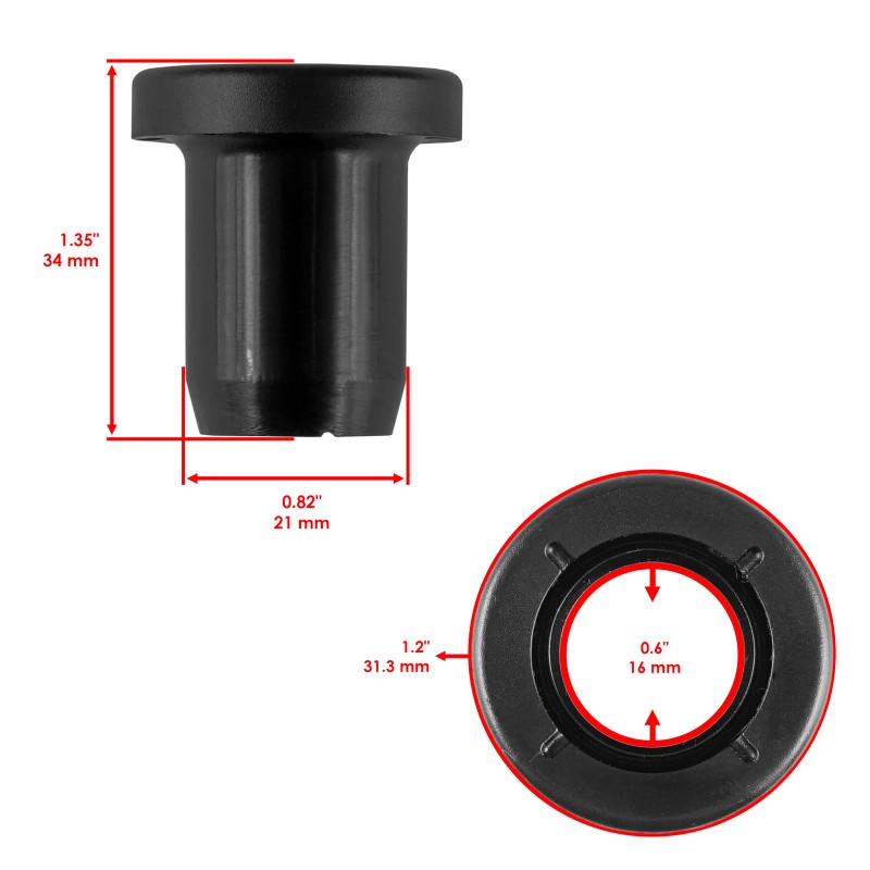 Caltric Rear A-Arm Short Bushing Kit for Polaris Ranger XP