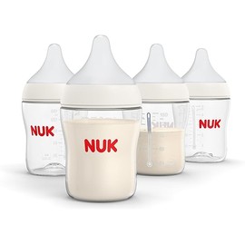 NUK Perfect Match Slow Flow 2-in-1 Natural and Anti-Colic Bottle, 5oz., 4 Pack, BPA Free
