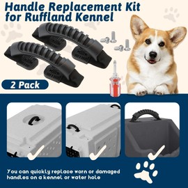 Terixe 2 Pack Handle Replacement for Ruffland Kennel, Replace Worn or Damaged Handles on Kennel or Water Hole