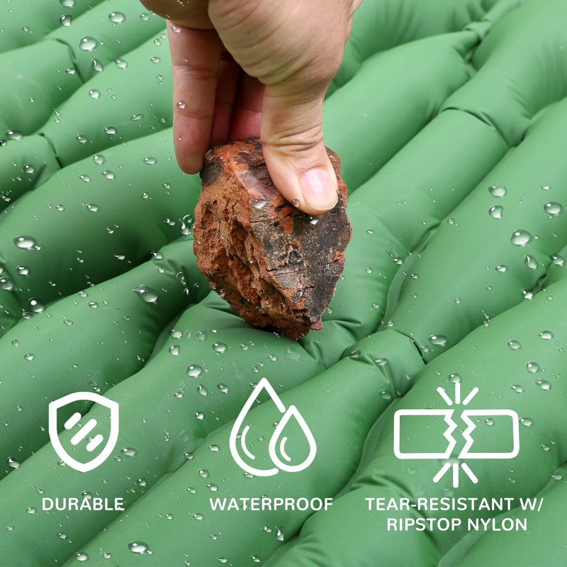 RISEPRO Camping Sleeping Pad Air Mattress - Inflatable Ultralight Ergonomic