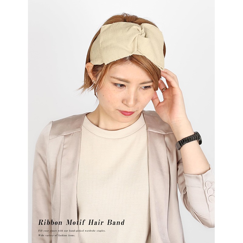 M.H.A.style 21545 Women's Hair Turban Headband with Ribbon Motif, Summer,
