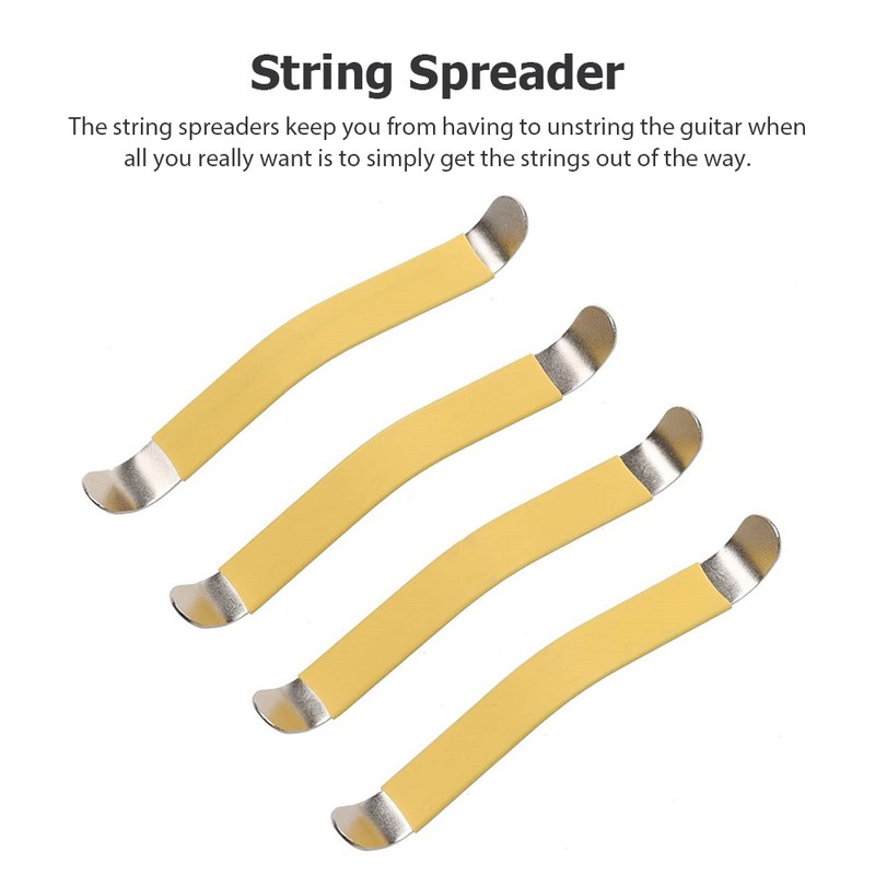 Guitar Rubber Coated String Spreaders Fingerboard Guard with Rubber Band