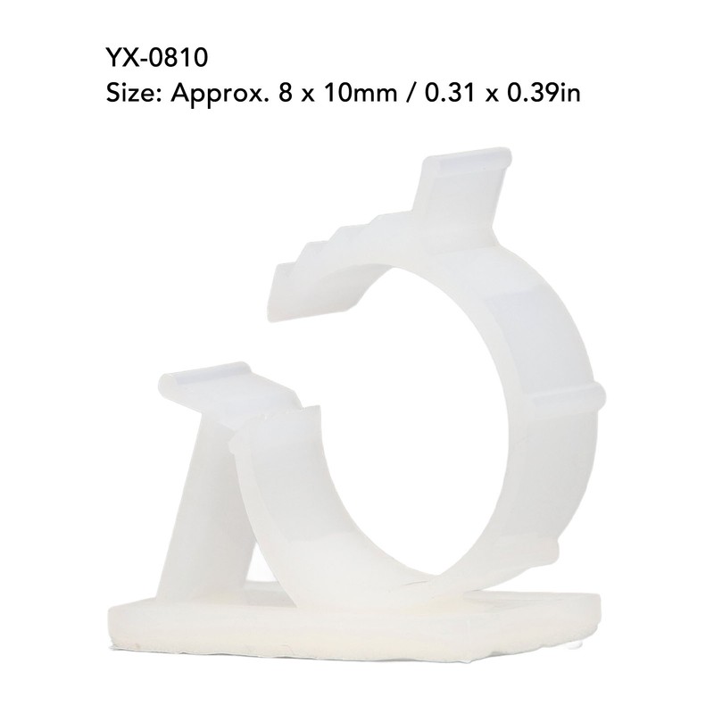 100Pcs Cable Management Clip Adjustable Adhesive PA66 Nylon Cord Organizer